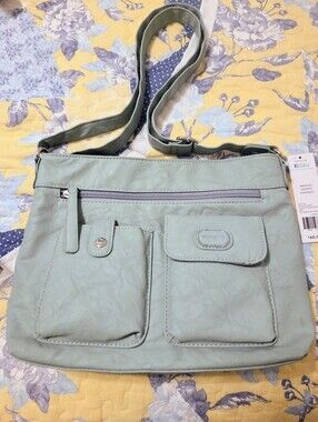 NWT Rosetti Sage Green Crossbody Bag with Interior Zip Pocket